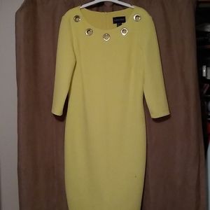 Frank Lyman yellowish dress.